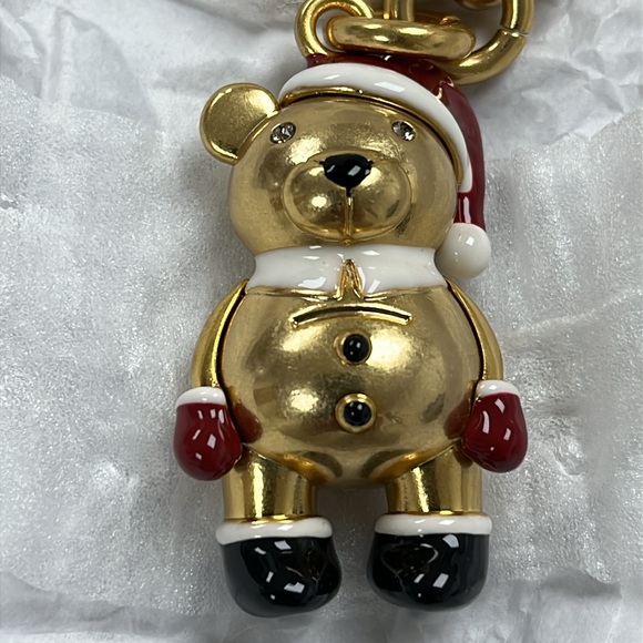 Coach Santa Bear Bag Charm - Picture 5 of 8